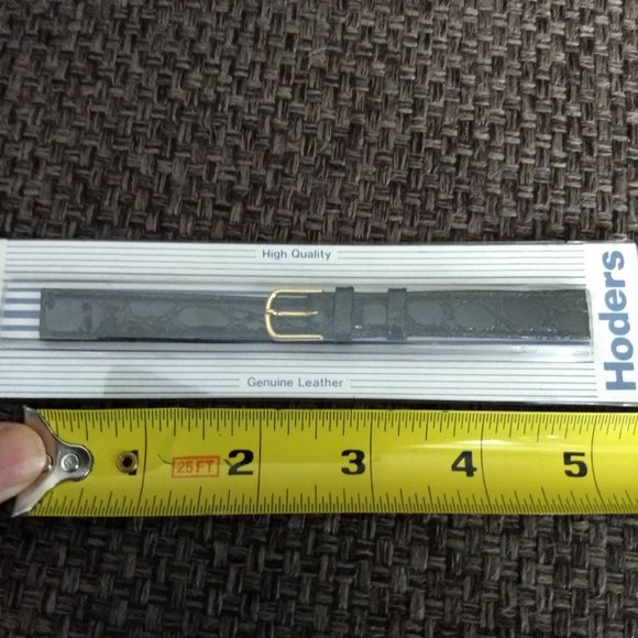 3/$25 ladies genuine leather black watch strap band NWT - Picture 3 of 4